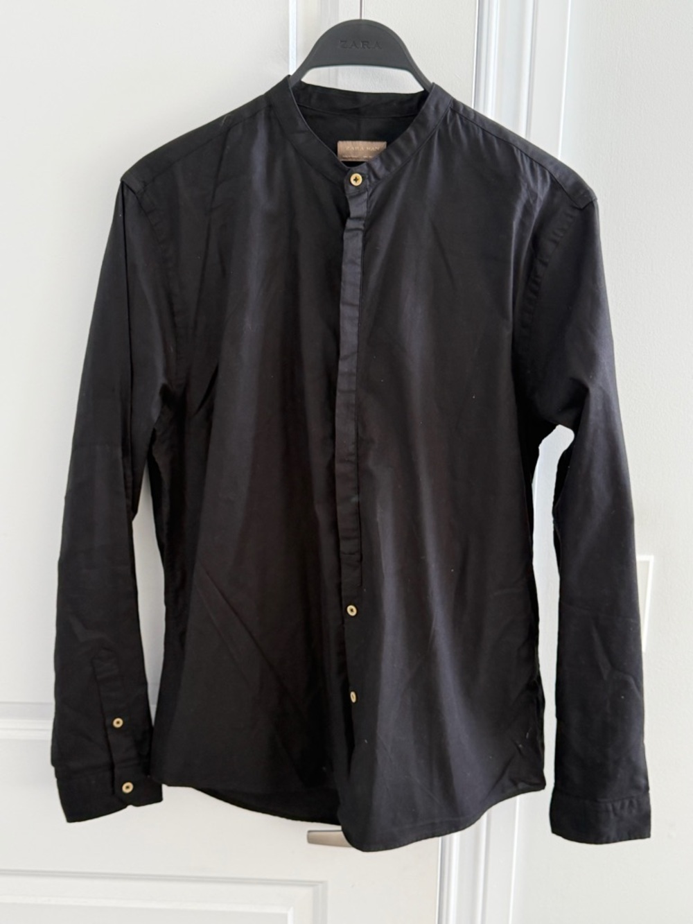 Zara Man Black Shirt with Gold Labels